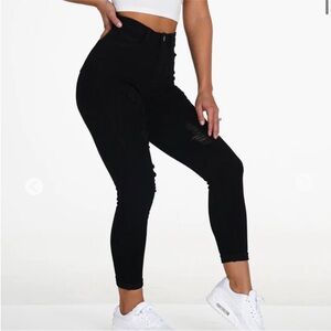 NVGTN High-Waisted Black Skinny Jeans